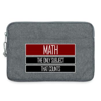 Les mathématiques La seule matière qui compte Nerd Mathe Logo - Sacoche pour ordinateur portable 13 pouces - gris chiné - Devant