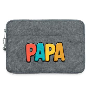 PAPA Arc-en-Ciel Pop Art - Sacoche pour ordinateur portable 13 pouces - gris chiné - Devant