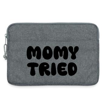 Momy hat es versucht Mama hat alles versucht Humor Familie - Laptoptasche 13" - Grau meliert - Vorne