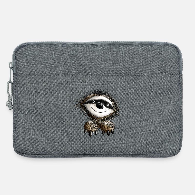 Smart Sloth - Sloths - Comic - Fun - Laptop bag 13" - heather grey