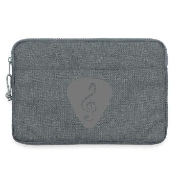 plektrum_notenschluessel - Sacoche pour ordinateur portable 13 pouces - gris chiné - Devant