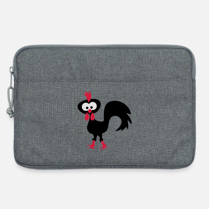 hahn vogel lustig - Laptoptasche 13" - Grau meliert