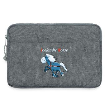 Isländer on Tour - Laptoptasche 13" - Grau meliert - Vorne