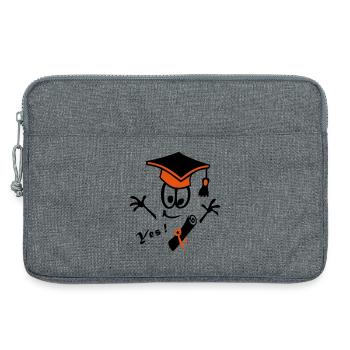 Doktorhut Studium Schule Comic Yes - Laptoptasche 13" - Grau meliert - Vorne