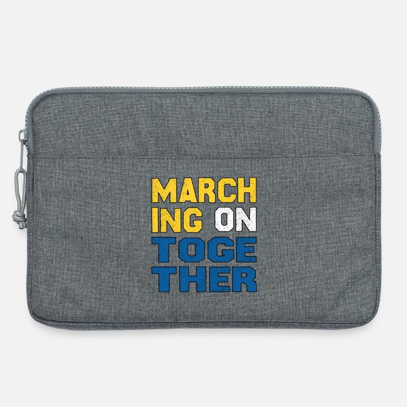 Gemeinsam weitermarschieren - Laptoptasche 13" - Grau meliert