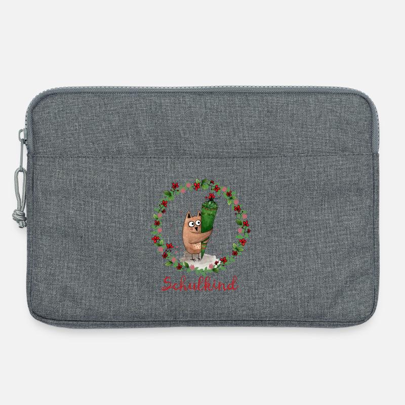 Schulkind Eule - Laptoptasche 13" - Grau meliert