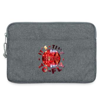 Neon music design with dance atmosphere party - Laptop bag 13" - heather grey - Front