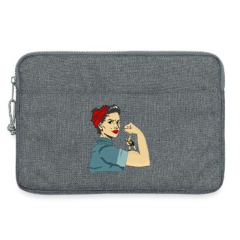STRONG WOMEN - Laptop bag 13" - heather grey - Front