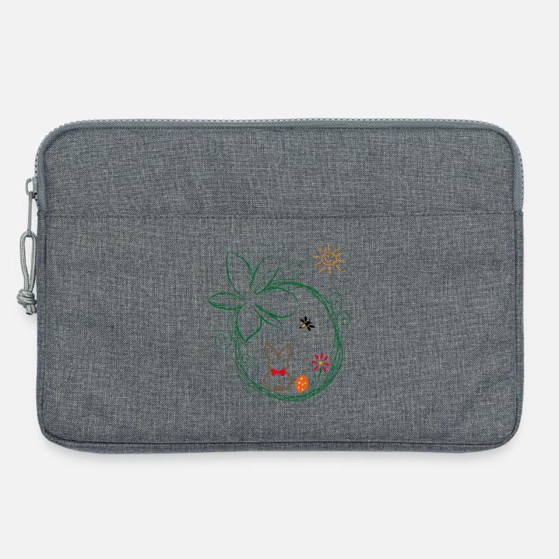 Osternest mit Osterhase - Laptoptasche 13" - Grau meliert