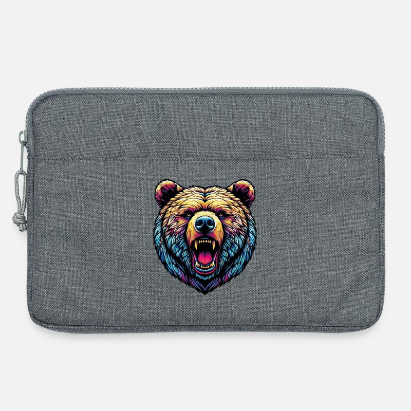 Angry Ferocious Bear - Laptop bag 13" - heather grey