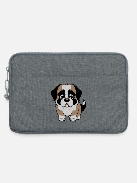 St. Bernard dog - Laptop bag 13" - heather grey