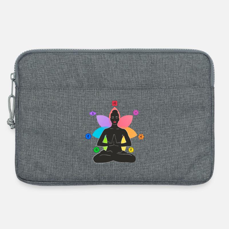 7 Chakren - Laptoptasche 13" - Grau meliert
