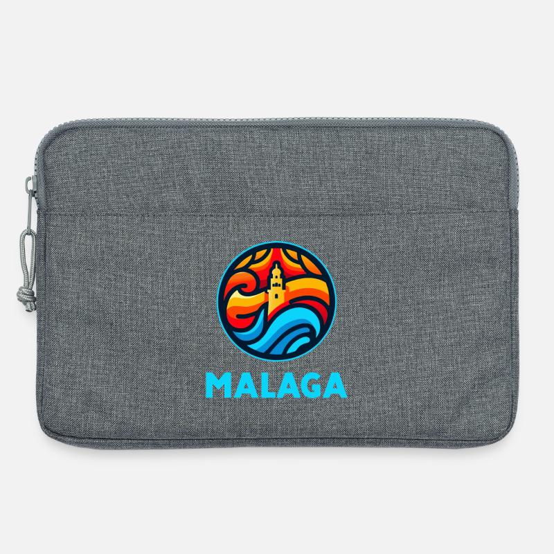 Malaga 3 (dunkel) - Laptoptasche 13" - Grau meliert