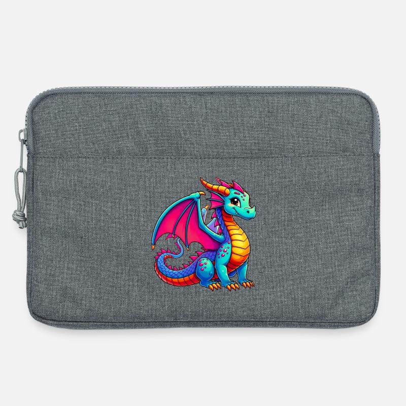Drache - Laptoptasche 13" - Grau meliert