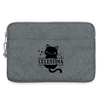 Celestina cat t-shirt Katze cat cat t-shirt - Laptop bag 13" - heather grey - Front