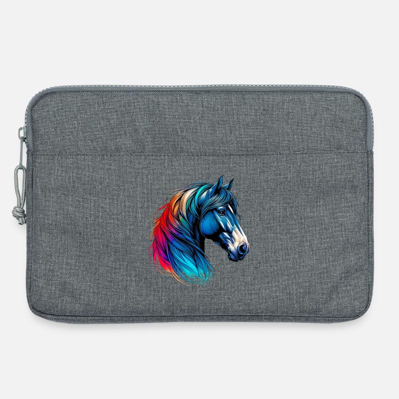 Pferd - Laptoptasche 13" - Grau meliert