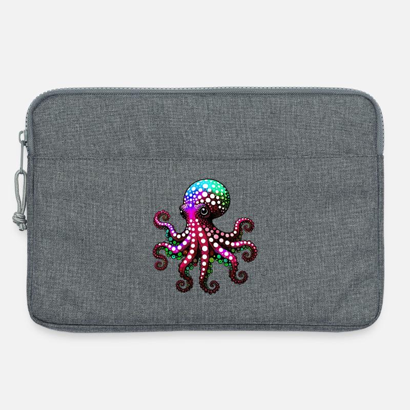 Krake - Laptoptasche 13" - Grau meliert