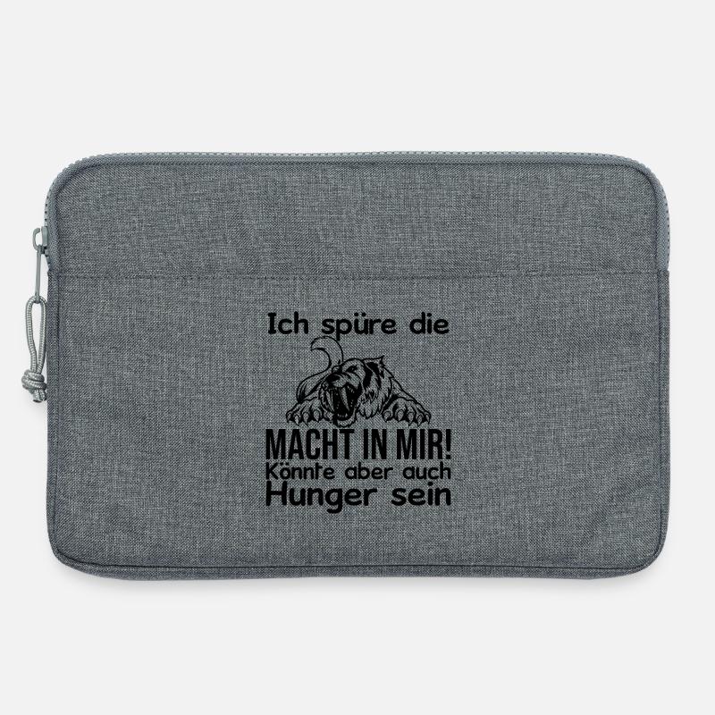 Ich spüre Macht in mir oder ist das Hunger - Laptoptasche 13" - Grau meliert