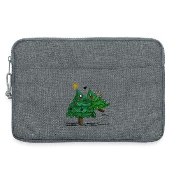 Niedliche Weihnachtsbäume - Laptoptasche 13" - Grau meliert - Vorne