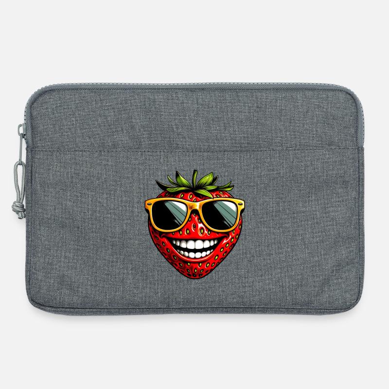Erdbeeren Erdbeeren - Laptoptasche 13" - Grau meliert