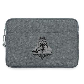 Wolf des Kaukasus - Laptoptasche 13" - Grau meliert - Vorne