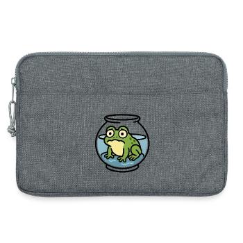 Frog in a Bowl - Laptop bag 13" - heather grey - Front