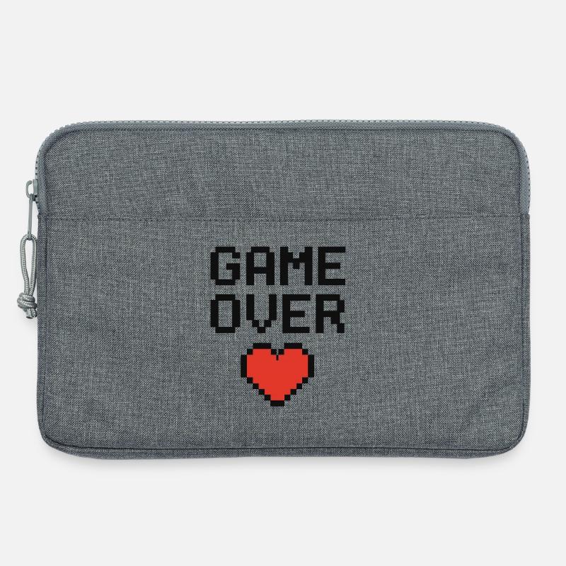 Pixel Heart Game Lover Design - Laptoptasche 13" - Grau meliert
