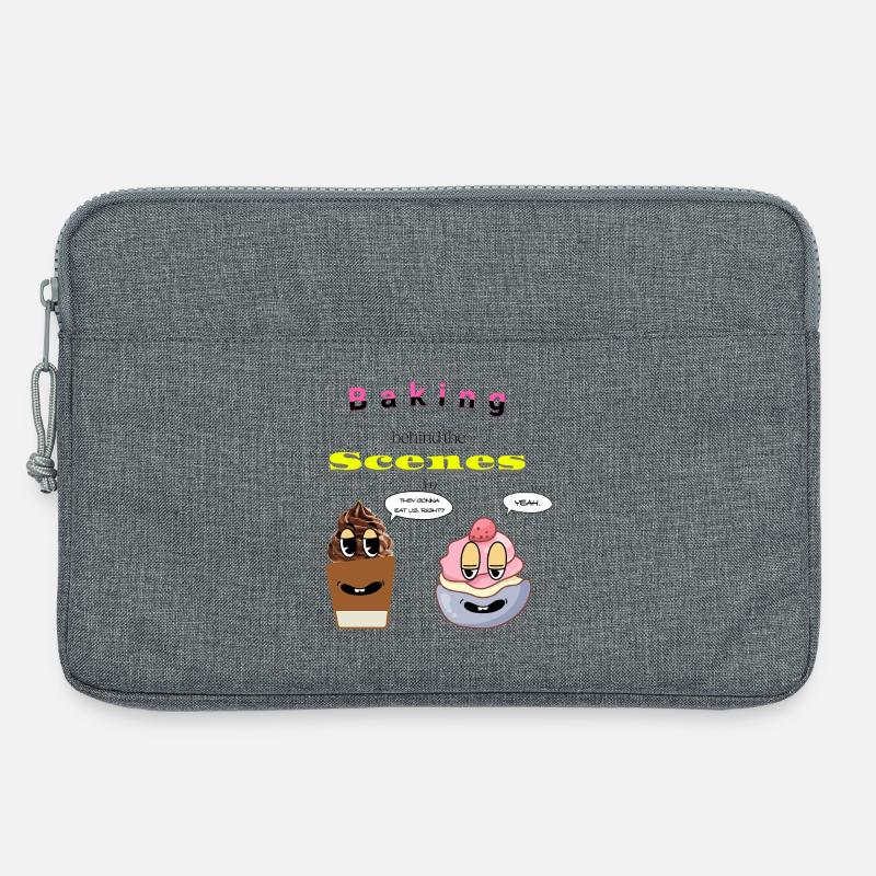 Backen hinter den Kulissen Cartoon Design - Laptoptasche 13" - Grau meliert