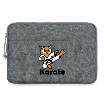 Karate Owl - Laptop bag 13" - heather grey - Front
