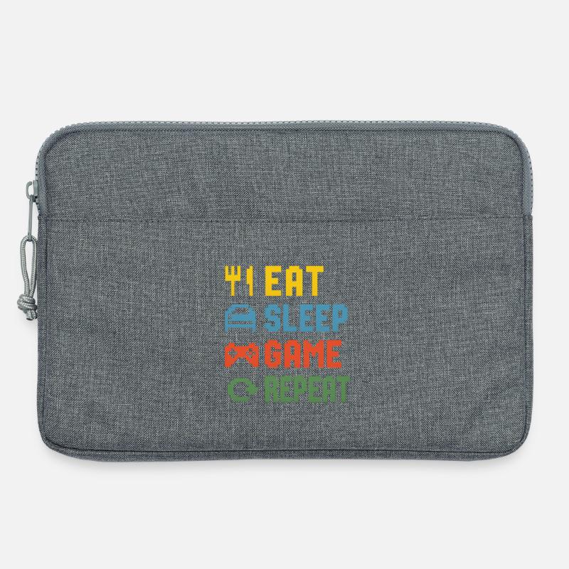 Eat Sleep Game Repeat - Laptoptasche 13" - Grau meliert