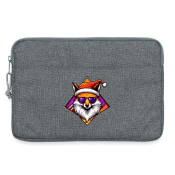 Fox Santa Swag - Sacoche pour ordinateur portable 13 pouces - gris chiné - Devant