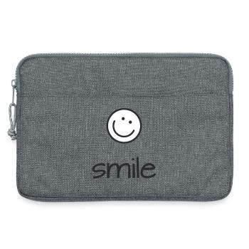 Smile Symbol Font - Laptop bag 13" - heather grey - Front