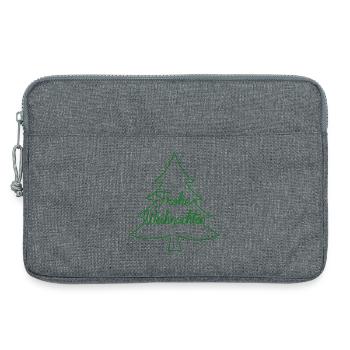 Frohe Weihnachten Tannenbaum modern - Laptoptasche 13" - Grau meliert - Vorne