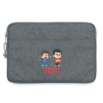 Die Regierung sollte doch... NEIN! - Laptoptasche 13" - Grau meliert - Vorne
