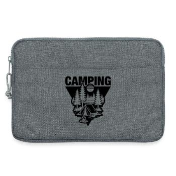 Camping sous tente Symbole de la nature - Sacoche pour ordinateur portable 13 pouces - gris chiné - Devant