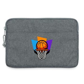 Basketball Hoop Graphic Dunk Design - Laptop bag 13" - heather grey - Front