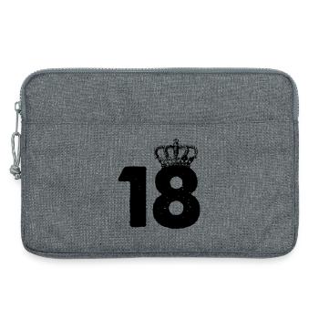 18 Krone - Laptoptasche 13" - Grau meliert - Vorne
