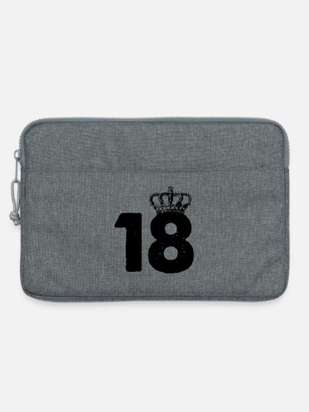 18 Krone - Laptoptasche 13" - Grau meliert