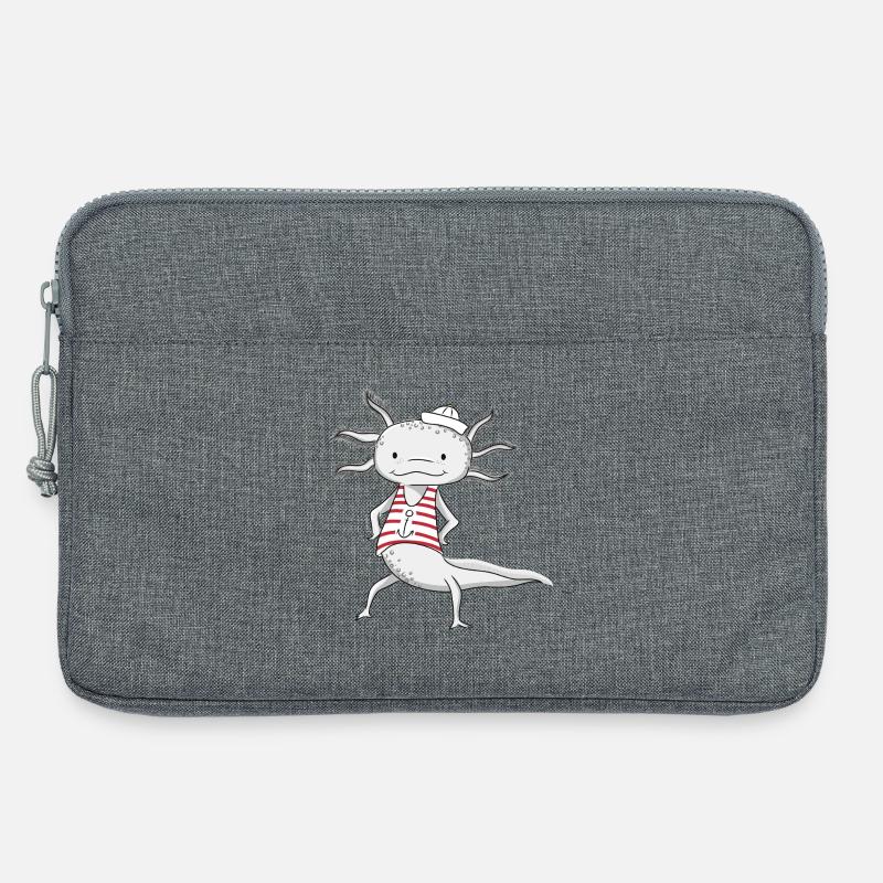 Axolotl Seemann - Laptoptasche 13" - Grau meliert