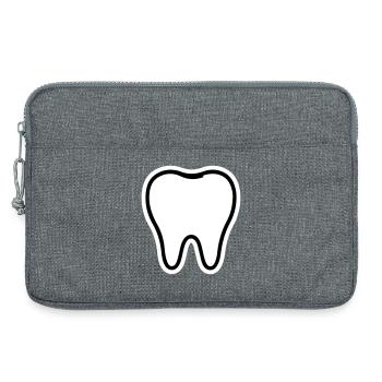 Zahn Symbol - Laptoptasche 13" - Grau meliert - Vorne