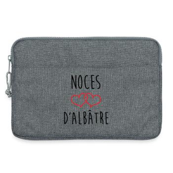 Alabaster Wedding 75 Years of Marriage - Laptop bag 13" - heather grey - Front
