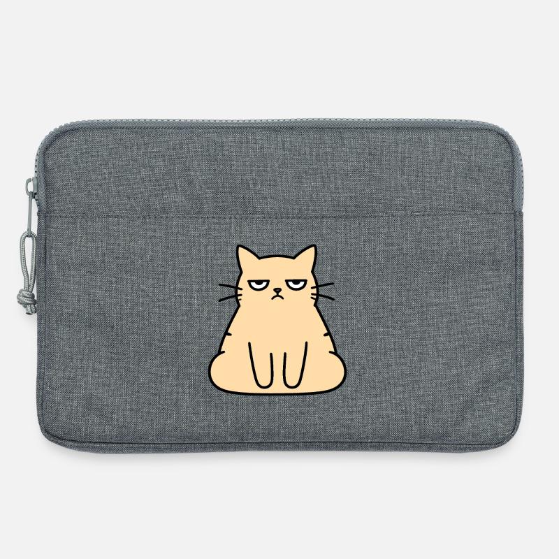 Grumpy Lounge Cat - Laptop bag 13" - heather grey