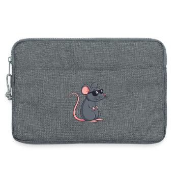 Rat Stylé Lunettes Noires - Sacoche pour ordinateur portable 13 pouces - gris chiné - Devant