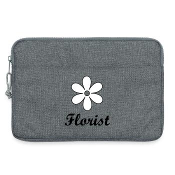 Artisan fleuriste logo floral épuré - Sacoche pour ordinateur portable 13 pouces - gris chiné - Devant