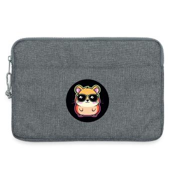Hamster fashion lunettes soleil - Sacoche pour ordinateur portable 13 pouces - gris chiné - Devant