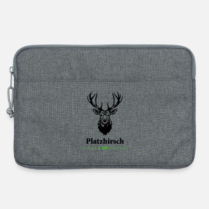 0-Platzhirsch - Laptoptasche 13" - Grau meliert