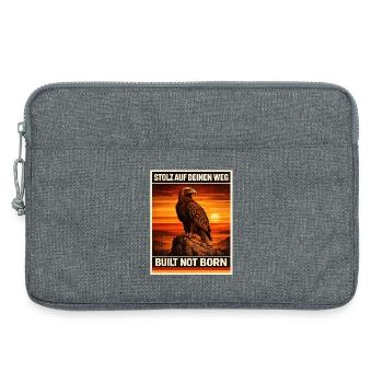 Stolz auf Deinen Weg Built Not Born - Laptoptasche 13" - Grau meliert - Vorne