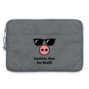 Coolste Sau Im Stall! (Cool) - Laptoptasche 13" - Grau meliert - Vorne