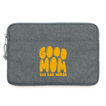 La bonne maman dit des gros mots - Sacoche pour ordinateur portable 13 pouces - gris chiné - Devant