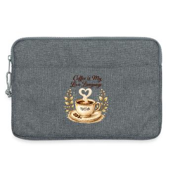 coffe_ist_my_live_language - Laptoptasche 13" - Grau meliert - Vorne